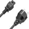 1.5M / 1.8M EU Plug C5 2-Pin AC Laptop Power Cord – IEC Computer Charger Extension Cable