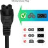 1.5M / 1.8M EU Plug C5 2-Pin AC Laptop Power Cord – IEC Computer Charger Extension Cable