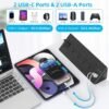 USB-C Desk Clamp Power Strip Charging Station – 4 Outlets, 4 USB-A Ports, 2 Socket Extension for Tabletop