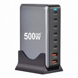500W Fast Charging Station – 8-Port USB Multi-Device Charger with PD 3.0 & Quick Charge 3.0