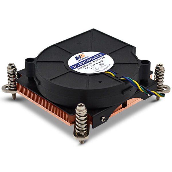 Custom 1U 115x CPU Cooler with Copper Heat Sink & Fan – Server Cooling Fan for Computer Cases
