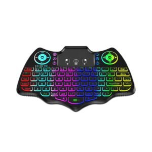 V18 Mini Wireless Backlit Keyboard – 2.4G + BT4.2 Air Mouse Remote with Touchpad for TV Box, PC & Smart Devices