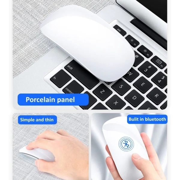 cn-11134207-820l4-mh9xde4miz2n67.webp Wireless Bluetooth Rechargeable Silent Multi-Arc Touch Mouse Ultra-Thin Mouse for MacBook / Laptop