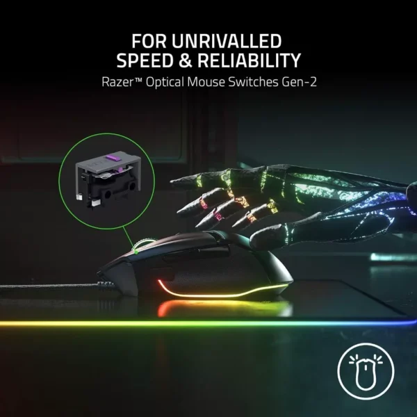 Razer Basilisk V3 Customizable Ergonomic Gaming Mouse – Fastest Switch & Chroma RGB Lighting