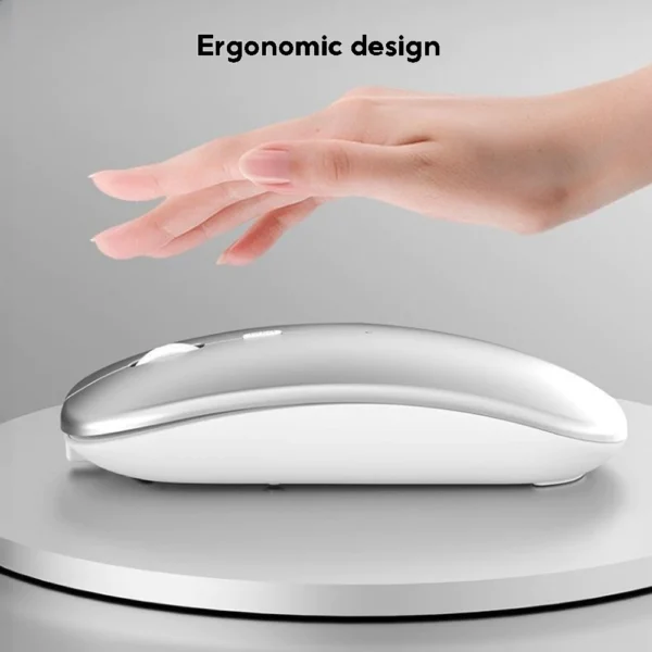 D Rechargeable Wireless Mouse – 2.4GHz USB Receiver Optical Adjustable Silent Mouse for PC & Laptop
