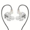 QKZ ENZO PRO 3.5mm Detachable Dynamic Resin In-Ear Monitor Earphones with L-Shaped Plug