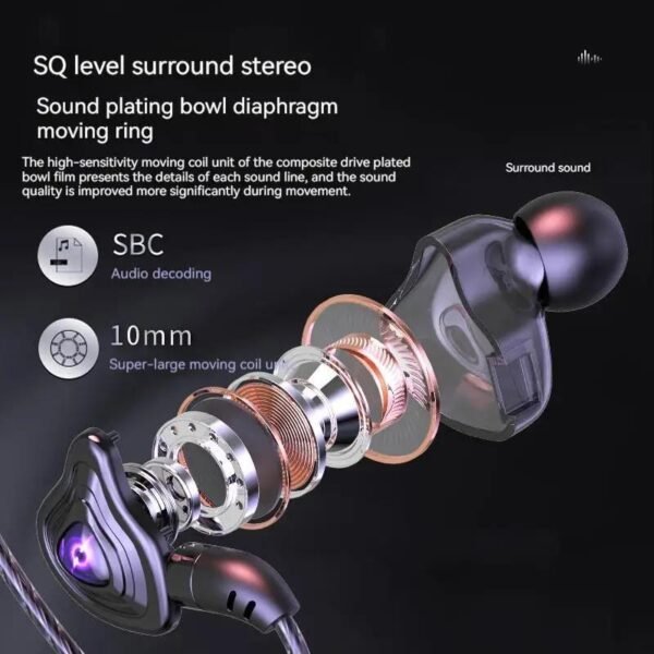 9D Super Bass Wired In-Ear Headset with HD Microphone 3.5mm Earphones