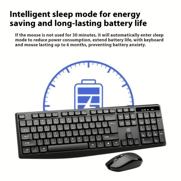 HP Wireless Keyboard and Mouse Combo for Office Laptop & Desktop PC