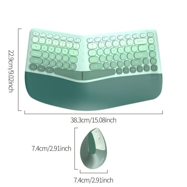 MOFII BOMI Wireless Keyboard and Mouse Combo 2.4G Stable Connection for Office & Home