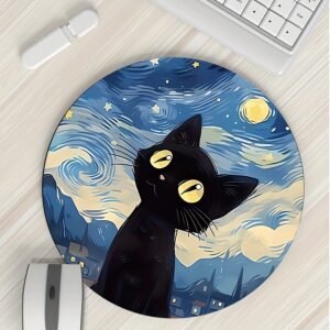3c1bab04ffec4a41a5c4e6ee4ecb5044-goods.jpeg 1pc Black Cat Starry Night Mouse Pad