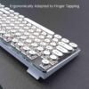 EWEADN Retro Punk Mechanical Gaming Keyboard with LED Backlight