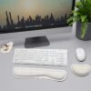 Ergonomic Mouse Pad with Wrist Support Made of Memory Foam, Featuring a Non-Slip Rubber Base