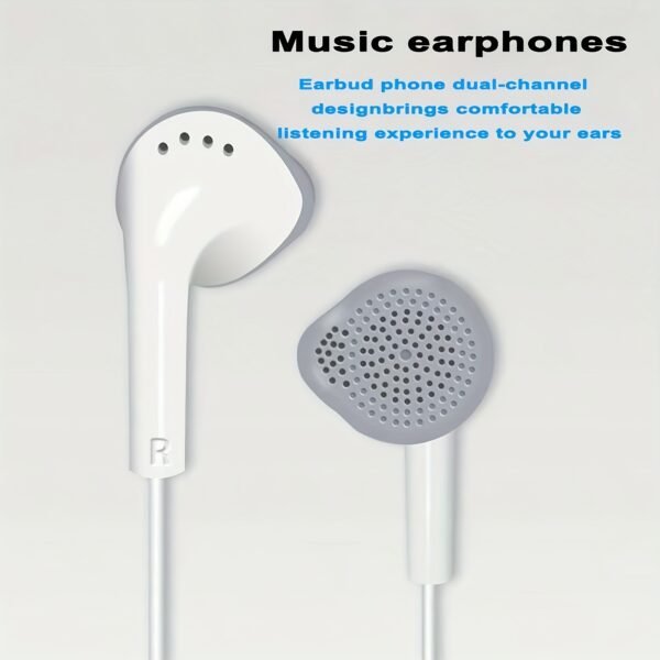 3.5mm Wired Earbuds with Microphone Comfortable Stereo Earphones for Calls & Music