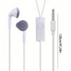 3.5mm Wired Earbuds with Microphone Comfortable Stereo Earphones for Calls & Music