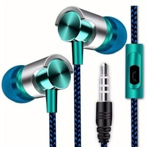 3.5mm HiFi Stereo Wired In-Ear Earphones Noise Cancelling Sports Music Headphones