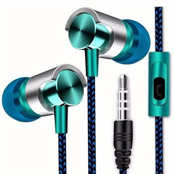 3.5mm HiFi Stereo Wired In-Ear Earphones Noise Cancelling Sports Music Headphones