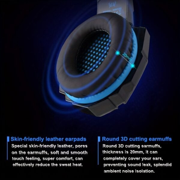 G9000 LED Light Wired Gaming Headset with Noise Reduction Microphone