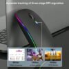 Dual-Mode Wireless Mouse Bluetooth & 2.4G Rechargeable Mouse for Laptop PC Tablet