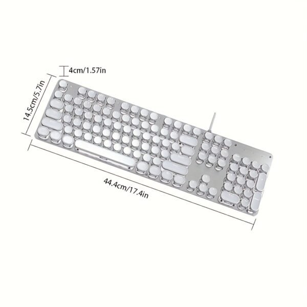 EWEADN Retro Punk Mechanical Gaming Keyboard with LED Backlight