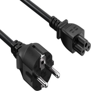 1.5M / 1.8M EU Plug C5 2-Pin AC Laptop Power Cord – IEC Computer Charger Extension Cable
