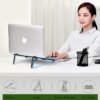 Small Foldable Aluminum Laptop & Tablet Stand – Portable Metal Notebook and Mobile Holder for MacBook, iPad, and Smartphones
