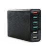 60W 12A 6-Port Universal USB Power Supply Adapter – PD 3.0, OTP & OVP Protection, Fireproof Travel Charger