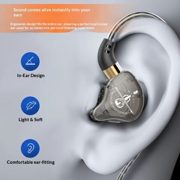 a8c58131-425b-4e38-b66f-d7ec5622b9e1.jpg In-Ear Wired Earphones Comfortable Direct Insert Earbuds for Daily Music Use