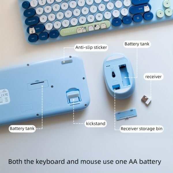 c57285a1-3a23-4b2c-9342-f6734339baf1.jpg MOFII Silly Cat Ergonomic 2.4G Wireless Keyboard and Mouse Combo Plug and Play
