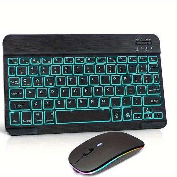 Ultra-Slim RGB Wireless Keyboard and Mouse Combo for Gaming Office Laptop Use