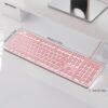 EWEADN Wired Mechanical Feel Gaming Keyboard with Backlight Aluminum Alloy Panel