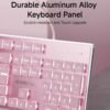 EWEADN Wired Mechanical Feel Gaming Keyboard with Backlight Aluminum Alloy Panel
