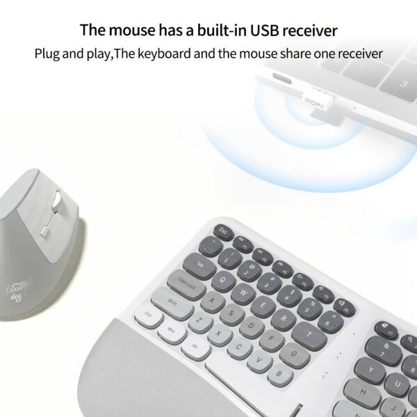MOFII BOMI Wireless Keyboard and Mouse Combo 2.4G Stable Connection for Office & Home